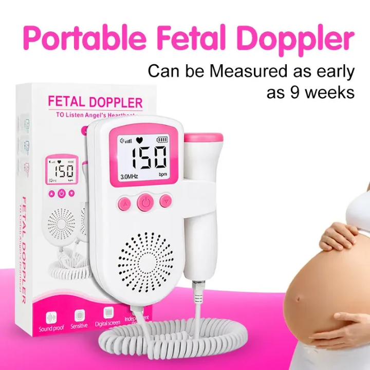 PureBabyCo Portable Fetal Doppler – Track Baby’s Heartbeat at Home