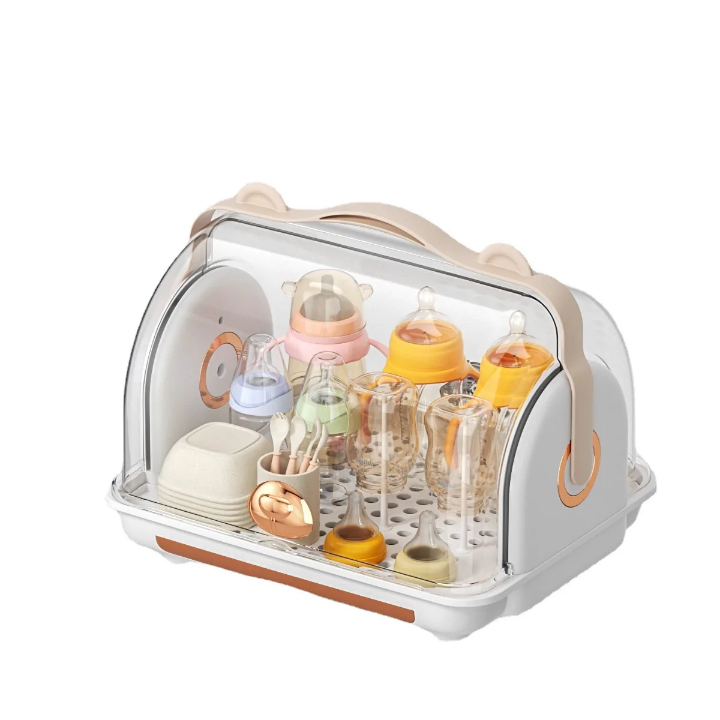 PureBabyCo Transparent Baby Bottle & Dish Rack – Hygienic & Organize
