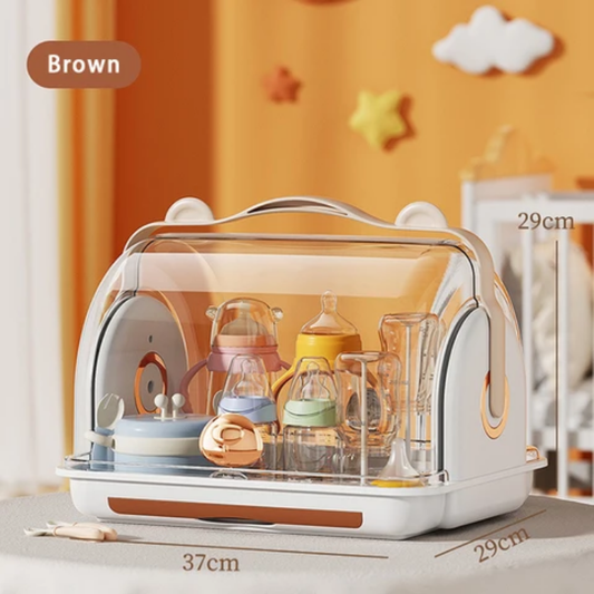 PureBabyCo Transparent Baby Bottle & Dish Rack – Hygienic & Organize